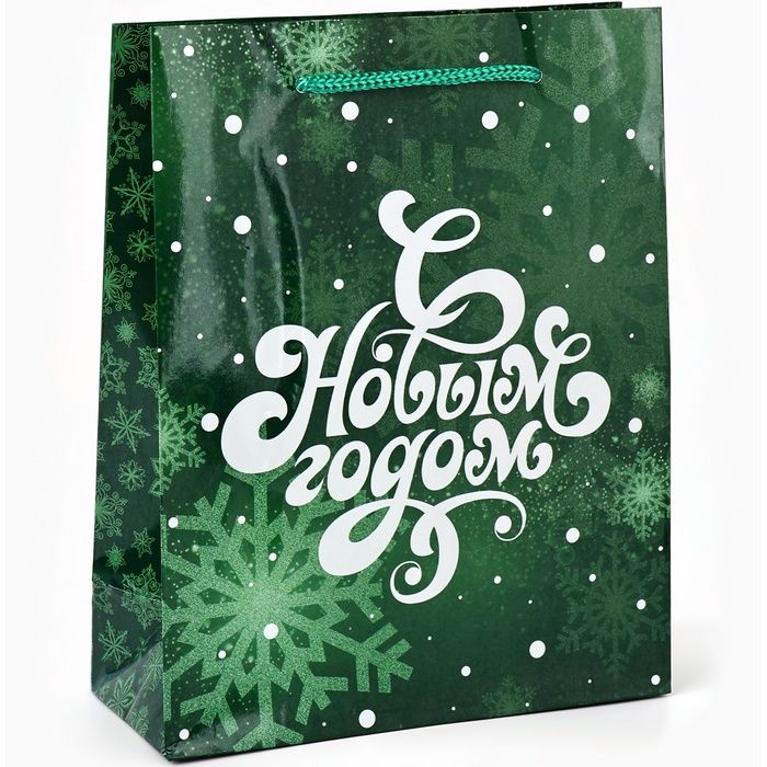 Пакет ламинированный "С Новым годом!", коняшка, 18х23х8см 1шт